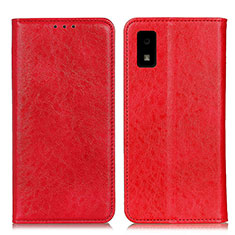 Custodia Portafoglio In Pelle Cover con Supporto K01Z per Sharp Aquos wish Rosso