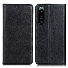 Custodia Portafoglio In Pelle Cover con Supporto K01Z per Sony Xperia 5 III SO-53B Nero