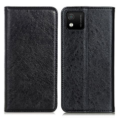 Custodia Portafoglio In Pelle Cover con Supporto K01Z per Wiko Y52 Nero