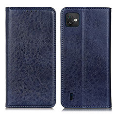 Custodia Portafoglio In Pelle Cover con Supporto K01Z per Wiko Y82 Blu