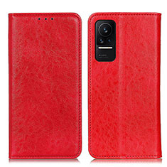 Custodia Portafoglio In Pelle Cover con Supporto K01Z per Xiaomi Civi 1S 5G Rosso