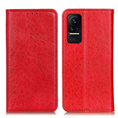 Custodia Portafoglio In Pelle Cover con Supporto K01Z per Xiaomi Civi 5G Rosso