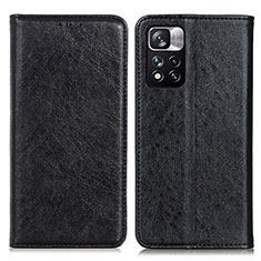 Custodia Portafoglio In Pelle Cover con Supporto K01Z per Xiaomi Mi 11i 5G (2022) Nero