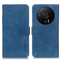 Custodia Portafoglio In Pelle Cover con Supporto K01Z per Xiaomi Mi 12 Ultra 5G Blu