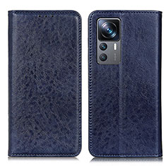Custodia Portafoglio In Pelle Cover con Supporto K01Z per Xiaomi Mi 12T Pro 5G Blu