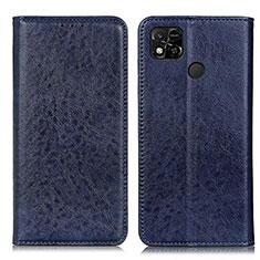 Custodia Portafoglio In Pelle Cover con Supporto K01Z per Xiaomi POCO C31 Blu