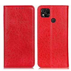 Custodia Portafoglio In Pelle Cover con Supporto K01Z per Xiaomi POCO C31 Rosso