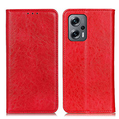 Custodia Portafoglio In Pelle Cover con Supporto K01Z per Xiaomi Poco X4 GT 5G Rosso