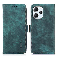 Custodia Portafoglio In Pelle Cover con Supporto K01Z per Xiaomi Redmi 12 4G Verde