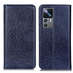 Custodia Portafoglio In Pelle Cover con Supporto K01Z per Xiaomi Redmi K50 Ultra 5G Blu