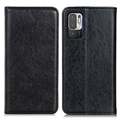 Custodia Portafoglio In Pelle Cover con Supporto K01Z per Xiaomi Redmi Note 10 5G Nero