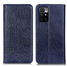 Custodia Portafoglio In Pelle Cover con Supporto K01Z per Xiaomi Redmi Note 11 4G (2021) Blu