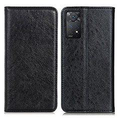 Custodia Portafoglio In Pelle Cover con Supporto K01Z per Xiaomi Redmi Note 11 Pro 4G Nero