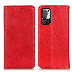 Custodia Portafoglio In Pelle Cover con Supporto K01Z per Xiaomi Redmi Note 11 SE 5G Rosso