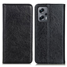 Custodia Portafoglio In Pelle Cover con Supporto K01Z per Xiaomi Redmi Note 11T Pro 5G Nero