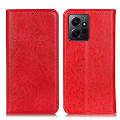 Custodia Portafoglio In Pelle Cover con Supporto K01Z per Xiaomi Redmi Note 12 4G Rosso