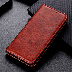 Custodia Portafoglio In Pelle Cover con Supporto K01Z per Xiaomi Redmi Note 9T 5G Marrone