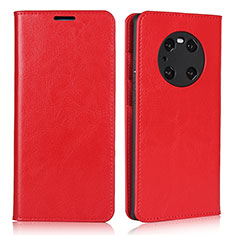 Custodia Portafoglio In Pelle Cover con Supporto K02 per Huawei Mate 40 Pro Rosso
