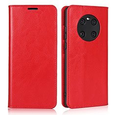 Custodia Portafoglio In Pelle Cover con Supporto K02 per Huawei Mate 40 Rosso