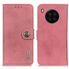 Custodia Portafoglio In Pelle Cover con Supporto K02Z per Huawei Honor 50 Lite Rosa