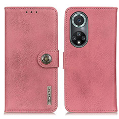 Custodia Portafoglio In Pelle Cover con Supporto K02Z per Huawei Honor 50 Pro 5G Rosa