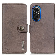 Custodia Portafoglio In Pelle Cover con Supporto K02Z per Huawei Nova 9 SE Grigio