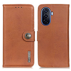 Custodia Portafoglio In Pelle Cover con Supporto K02Z per Huawei Nova Y70 Marrone