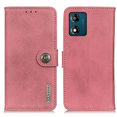 Custodia Portafoglio In Pelle Cover con Supporto K02Z per Motorola Moto E13 Rosa