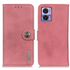 Custodia Portafoglio In Pelle Cover con Supporto K02Z per Motorola Moto Edge 30 Lite 5G Rosa