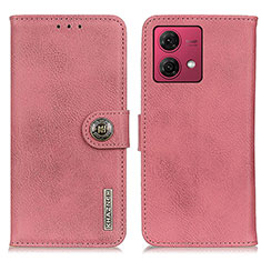 Custodia Portafoglio In Pelle Cover con Supporto K02Z per Motorola Moto G84 5G Rosa