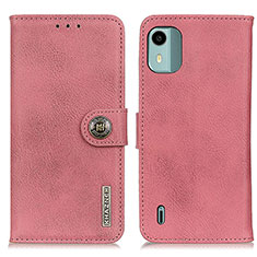 Custodia Portafoglio In Pelle Cover con Supporto K02Z per Nokia C12 Pro Rosa