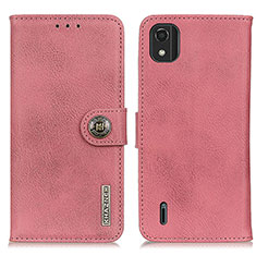 Custodia Portafoglio In Pelle Cover con Supporto K02Z per Nokia C2 2nd Edition Rosa