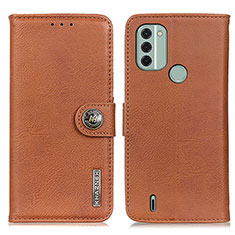 Custodia Portafoglio In Pelle Cover con Supporto K02Z per Nokia C31 Marrone