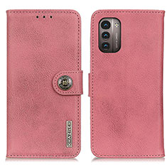 Custodia Portafoglio In Pelle Cover con Supporto K02Z per Nokia G11 Rosa