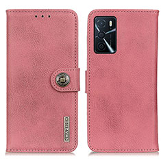 Custodia Portafoglio In Pelle Cover con Supporto K02Z per Oppo A16 Rosa