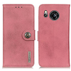 Custodia Portafoglio In Pelle Cover con Supporto K02Z per Sharp Aquos Sense8 Rosa