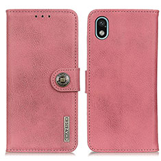 Custodia Portafoglio In Pelle Cover con Supporto K02Z per Sony Xperia Ace III SOG08 Rosa