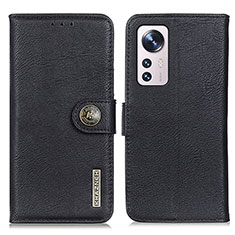 Custodia Portafoglio In Pelle Cover con Supporto K02Z per Xiaomi Mi 12 Pro 5G Nero