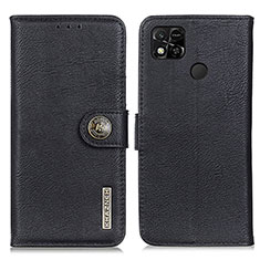 Custodia Portafoglio In Pelle Cover con Supporto K02Z per Xiaomi POCO C3 Nero