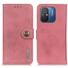 Custodia Portafoglio In Pelle Cover con Supporto K02Z per Xiaomi Poco C55 Rosa