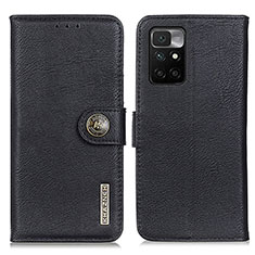 Custodia Portafoglio In Pelle Cover con Supporto K02Z per Xiaomi Redmi 10 (2022) Nero