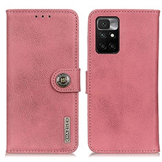 Custodia Portafoglio In Pelle Cover con Supporto K02Z per Xiaomi Redmi 10 (2022) Rosa