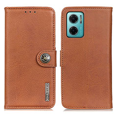 Custodia Portafoglio In Pelle Cover con Supporto K02Z per Xiaomi Redmi 11 Prime 5G Marrone