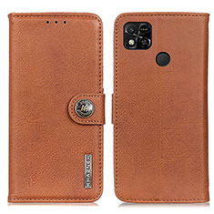 Custodia Portafoglio In Pelle Cover con Supporto K02Z per Xiaomi Redmi 9 Activ Marrone