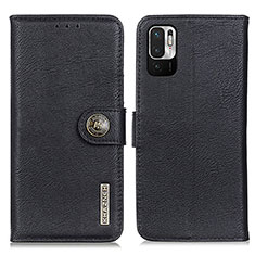 Custodia Portafoglio In Pelle Cover con Supporto K02Z per Xiaomi Redmi Note 10 JE 5G Nero