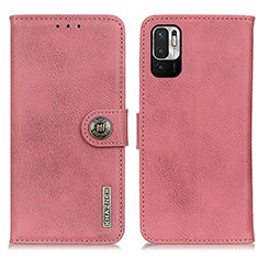 Custodia Portafoglio In Pelle Cover con Supporto K02Z per Xiaomi Redmi Note 10 JE 5G Rosa