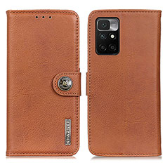 Custodia Portafoglio In Pelle Cover con Supporto K02Z per Xiaomi Redmi Note 11 4G (2021) Marrone