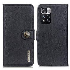 Custodia Portafoglio In Pelle Cover con Supporto K02Z per Xiaomi Redmi Note 11 Pro+ Plus 5G Nero