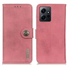 Custodia Portafoglio In Pelle Cover con Supporto K02Z per Xiaomi Redmi Note 12 4G Rosa