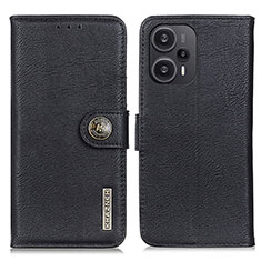 Custodia Portafoglio In Pelle Cover con Supporto K02Z per Xiaomi Redmi Note 12 Turbo 5G Nero